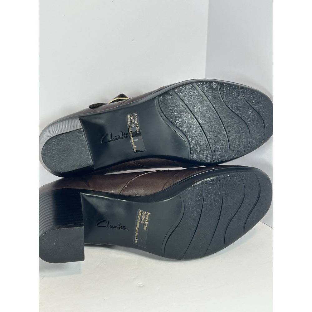 Clarks Bendables 61639 Brown Mary Jane Block Heel Buckle Women's Size 7M - Picture 5 of 8